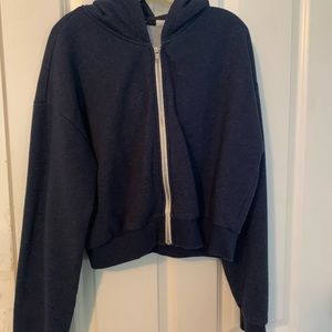 Super comfy slightly cropped zip up jacket